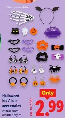Lidl Halloween kids' hair accessories offer