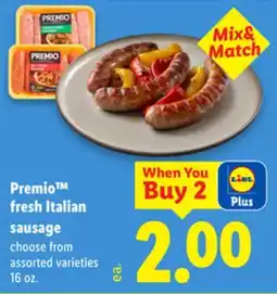 Lidl Premio fresh Italian sausage offer