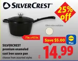 Lidl SILVERCREST premium enameled cast iron sauce pan offer