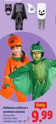 Lidl Halloween children's premium costume offer