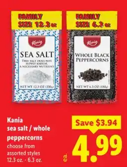 Lidl Kania sea salt / whole peppercorns offer