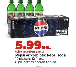 Hy-Vee Pepsi or Prebiotic Pepsi soda offer