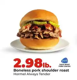 Hy-Vee Boneless pork shoulder roast offer