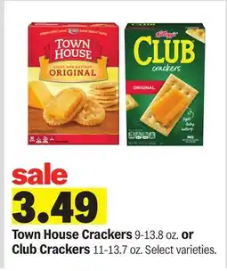 Meijer Town House Crackers 9-13.8 oz. or Club Crackers 11-13.7 oz offer