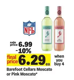 Meijer Barefoot Cellars Moscato or Pink Moscato offer