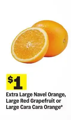 Meijer Extra Large Navel Orange, Large Red Grapefruit or Large Cara Cara Orange offer