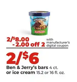 Hy-Vee Ben & Jerry's bars or ice cream offer