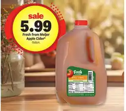 Meijer Fresh from Meijer Apple Cider offer