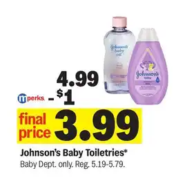 Meijer Johnson's Baby Toiletries offer