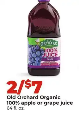 Hy-Vee Old Orchard Organic 100% apple or grape juice offer