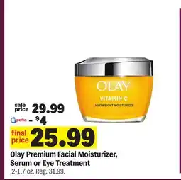 Meijer Olay Premium Facial Moisturizer, Serum or Eye Treatment offer