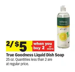 Meijer True Goodness Liquid Dish Soap offer