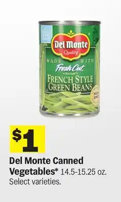 Meijer Del Monte Canned Vegetables offer