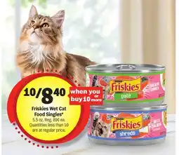 Meijer Friskies Wet Cat Food Singles offer