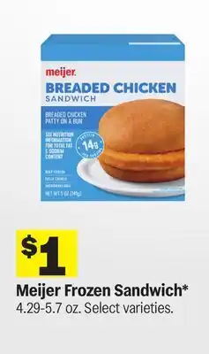 Meijer Meijer Frozen Sandwich offer