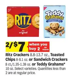 Meijer Chips 8-8.1 oz. or Sandwich Crackers 8 ct./1.35-1.38 oz. or Teddy Grahams* 10 oz offer