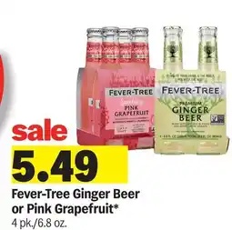 Meijer Fever-Tree Ginger Beer or Pink Grapefruit offer