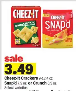 Meijer Cheez-It Crackers 9-12.4 oz., Snap'd 7.5 oz. or Crunch 6.5 oz offer