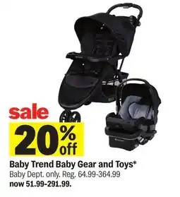 Meijer Baby Trend Baby Gear and Toys offer