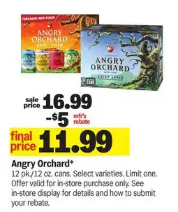 Meijer Angry Orchard offer