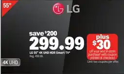 Meijer LG 55 4K UHD HDR Smart TV offer