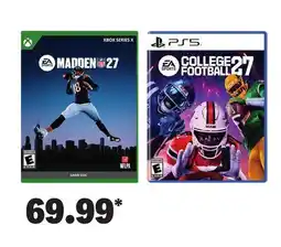 Meijer MADDEN NFL 27 XBOX SERIES X, COLLEGE FOOTBALL 27 PS5 offer