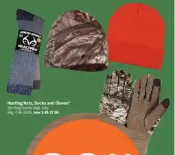 Meijer Hunting Hats, Socks and Gloves offer