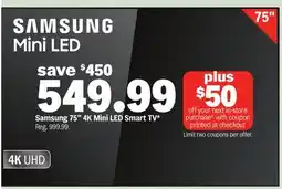 Meijer Samsung 75 4K Mini LED Smart TV offer