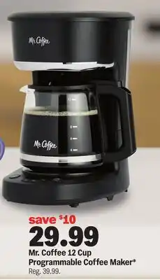 Meijer Mr. Coffee 12 Cup Programmable Coffee Maker offer