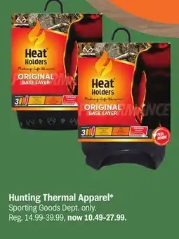 Meijer Hunting Thermal Apparel offer