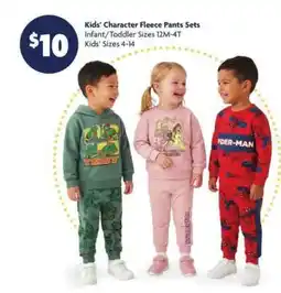 Family Dollar Kids' Character Fleece Pants Sets offer