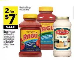 Dollar General Ragu or Bertolli Sauce offer