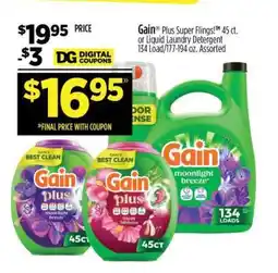 Dollar General Gain Plus Super Flings offer