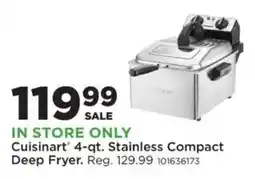Mills Fleet Farm Cuisinart 4-qt. Stainless Compact Deep Fryer offer