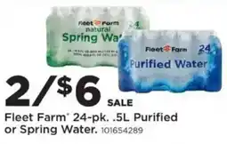Mills Fleet Farm Fleet Farm 24-pk. .5L Purified or Spring Water offer