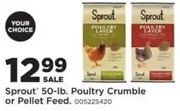 Mills Fleet Farm Sprout 50-lb. Poultry Crumble or Pellet Feed offer