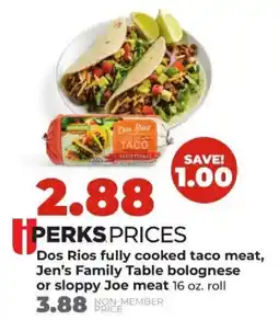 Hy-Vee Dos Rios fully cooked taco meat offer