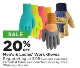 Mills Fleet Farm Men's & Ladies' Work Gloves offer