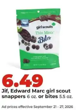 Hy-Vee Jif, Edward Marc girl scout snappers or bites offer