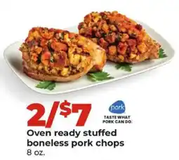 Hy-Vee Pork oven ready stuffed boneless pork chops offer