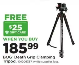 Mills Fleet Farm Bog Death Grip Clamping Tripod offer