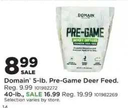 Mills Fleet Farm Domain pre-game deer feed offer