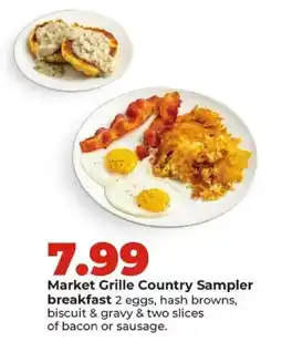 Hy-Vee Market Grille Country Sampler breakfast offer