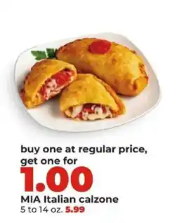 Hy-Vee Mia Italian calzone offer
