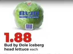 Hy-Vee Bud by Dole iceberg head lettuce offer