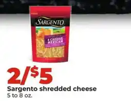 Hy-Vee Sargento shredded cheese offer