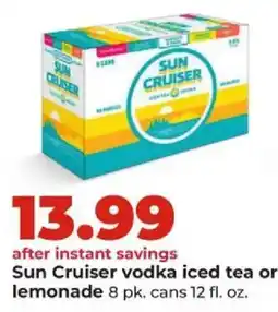 Hy-Vee Sun Cruiser vodka iced tea or lemonade offer