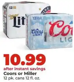 Hy-Vee Coors or Miller offer