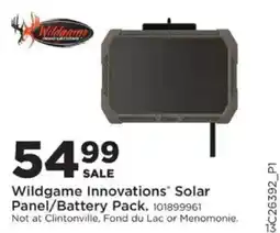 Mills Fleet Farm Wildgame Innovations Solar Panel/Battery Pack offer