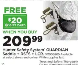 Mills Fleet Farm Hunter Safety System Guardian Saddle + RSTS + LCR offer
